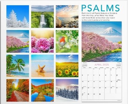 Psalms - King James Version - 2025 Inspirational Wall Calendar