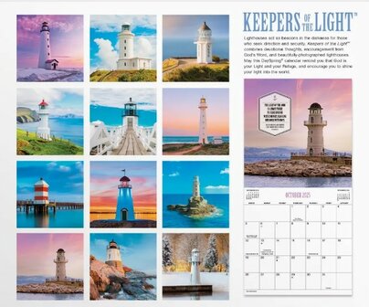 Keepers of The Light wandkalender 2025 large 30x30cm | mcms.nl