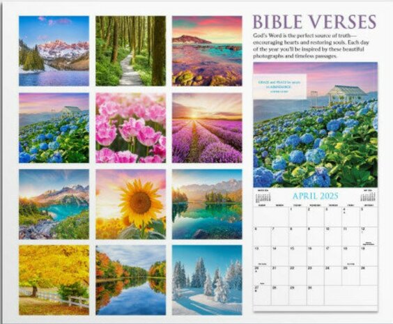 Bible Verses  2025 Standaard wandkalender large 30x30cm | mcms.nl