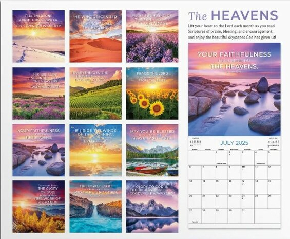 The Heavens wandkalender 2025 - standaard large 30x30cm | mcms.nl