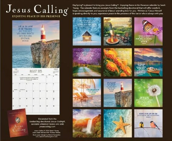 Jesus Calling (Sarah Young) - 2025 Premium wandkalender large 30x30cm | mcms.nl